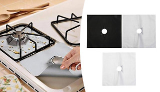 2, 4, or 8 Non-Stick Gas Range Protectors - 2 Colours