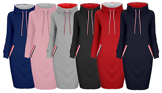 Casual Sweatshirt Dress - 6 Colours & 5 Sizes
