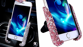 Rhinestone Car Phone Holder - Pink, Gold or Silver