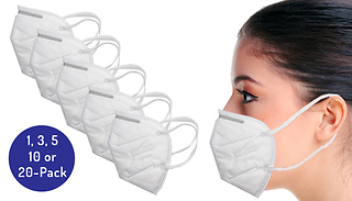KN95 Face Cover - 1, 3, 5, 10 or 20-Pack