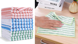6 or 12 Pack of Microfibre Cloths - 3 Colours