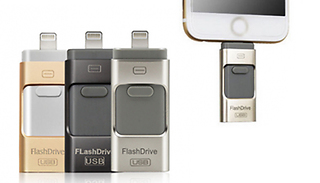 16, 32 or 64GB iFlash Drive for iPhone & iPad - 3 Colours