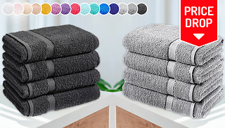 2, 4 or 6 Jumbo Egyptian Cotton Bath Towels - 15 Colours