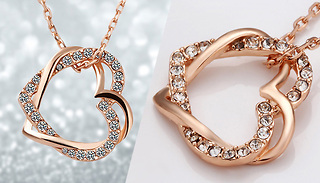 Swarovski Elements Heart Necklace - 1 or 2