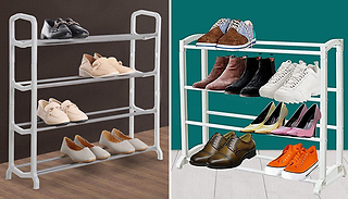 4-Tier Easy Assembly Shoe Organiser Rack - 2 Designs