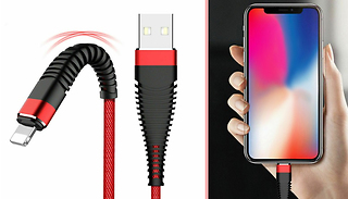 Up To 4 High-Tensile Apple-Compatible Lightning Cables - 2 Sizes &amp; 2...