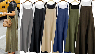 Solid Colour Versatile Jumpsuit - 6 Colours & 6 Sizes