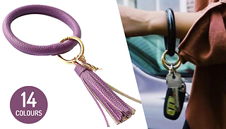 Wristband Bangle Key-Ring Bracelet - 11 Colours