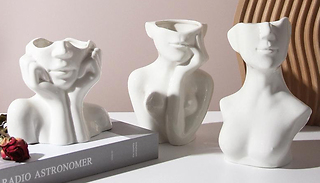 Creative Woman Ceramic Body Vase - 3 Colours