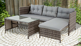 Riverside Rattan Corner Sofa & Coffee Table Set