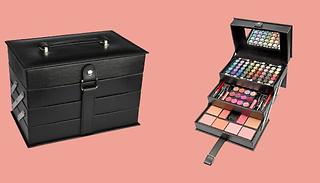 82-Piece Tiered Black Beauty Zmile Cosmetics Case