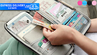 1 or 2 Travel Document Organiser Pouches - 3 Colours