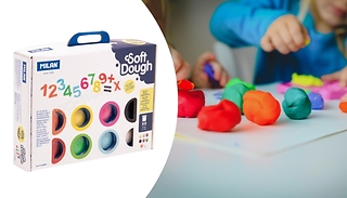 Kids Soft Dough Modelling Set - 8 Pots