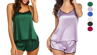 V Neck Pyjama Set - 6 Colours & 4 Sizes