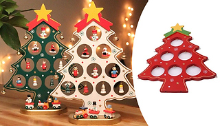 Hanging Ornament Wooden Christmas Tree - 3 Colours
