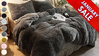 Luxury Faux Fur Throw or Duvet Sets - 9 Colours & 3 Sizes