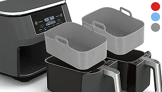 1, 2 or 3-Pack of Air Fryer Large Reusable Silicone Liners - 3 Colours