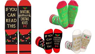 Novelty Christmas Movie Tube Socks - 3 Colours