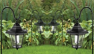 2x LED Solar Shepherd Garden Lanterns
