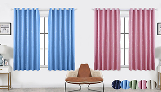 Shimmering Stars Pattern Blackout Curtains - 5 Colours & 2 Sizes