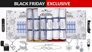 6 or 12 Luxury Christmas Crackers Made with Crystals from Swarovski