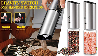 USB Electric Salt & Pepper Grinder - 1 or 2-Pack