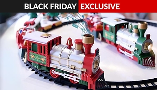 Kid's Light-Up Christmas Train Track Toy Set - 2 Sizes