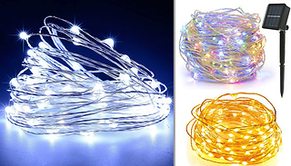 200-LED Twinkling Solar String Lights - 3 Colours
