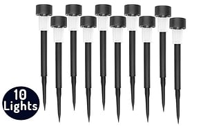 10x Solar Powered LED Garden Stake Lights