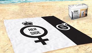 Giant His & Hers Beach Towel
