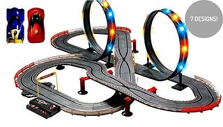 Large Remote Control Slot Car Racing Track - 6 Designs