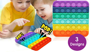 Rainbow Silicone Push-Pop Fidget Sensory Toy - 3 Options