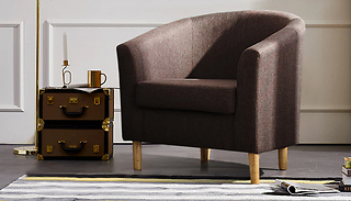 Faux Suede Single Tub Armchair 