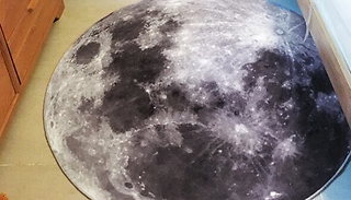 Round Grey Moon Floor Mat - 3 Sizes