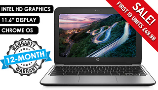 HP Chromebook G3 11.6-Inch Intel Celeron N2840 16GB SSD 4GB RAM