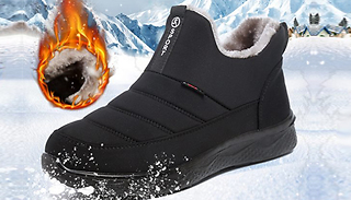 Faux Fur Lined Warm Thermal Ankle Boots - 3 Colours & 9 Sizes