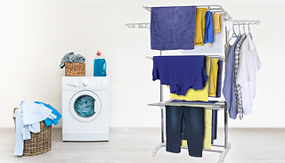 3-Tier Foldable Clothes Drying Rack - 20m of Drying Space!
