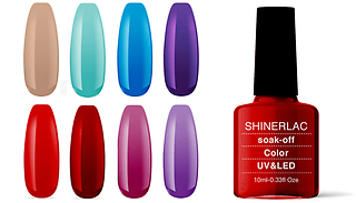 1 or 2-Pack UV & LED Soak-Off Nail Polish - 8 Colours!
