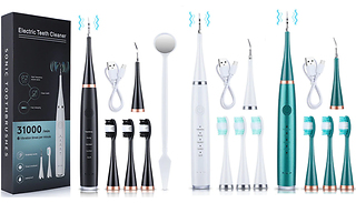 2 in 1 Electric Ultrasonic Teeth Cleaner - 3 Colours