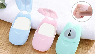 50, 100 or 200 Disposable Travel Soap Papers - 3 Colours