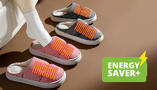 Electric Heated Sherpa-Lined Slippers - 2 Colours