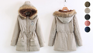 Faux-Fur Hooded Jacket - 5 Colours & 5 Sizes