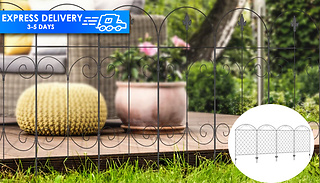 Garden Decorative Metal Picket Fence Panels - 2 Designs
