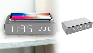 2-in-1 LED Alarm & Wireless Charging Station - 1 or 2-Pack