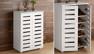 2 Door Shoe Storage Cabinet - 3 Colours