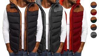 Men's Warming Thermal Hooded Gilet - 5 Colours & 7 Sizes