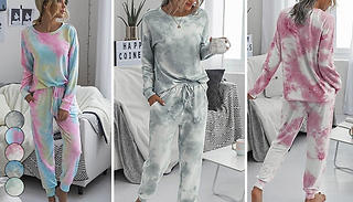 Women's Tie Dye 2-Piece Loungewear Set - 5 Colours & Sizes
