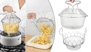 SuperStrainer Stainless Steel Foldable Kitchen Strainer