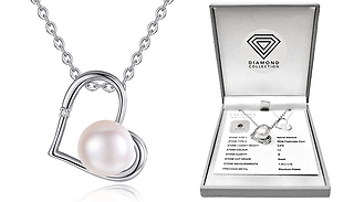 Genuine Diamond and Freshwater Pearl Pendant