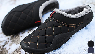 Men's Faux Fur Lined Waterproof Slippers - 2 Colours & 8 Sizes